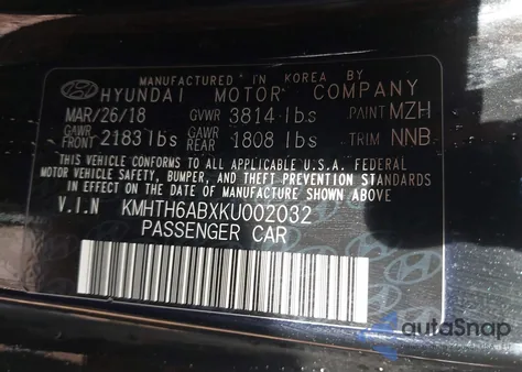 2019 Hyundai Veloster Turbo R-Spec z USA, uszkodzony, nr VIN KMHTH6ABXKU002032